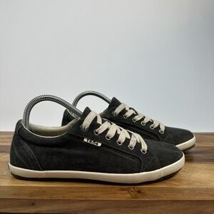 Womens Taos Star Gray Canvas Lace Up Casual Comfort Sneakers‎ Shoes Size 9.5 M